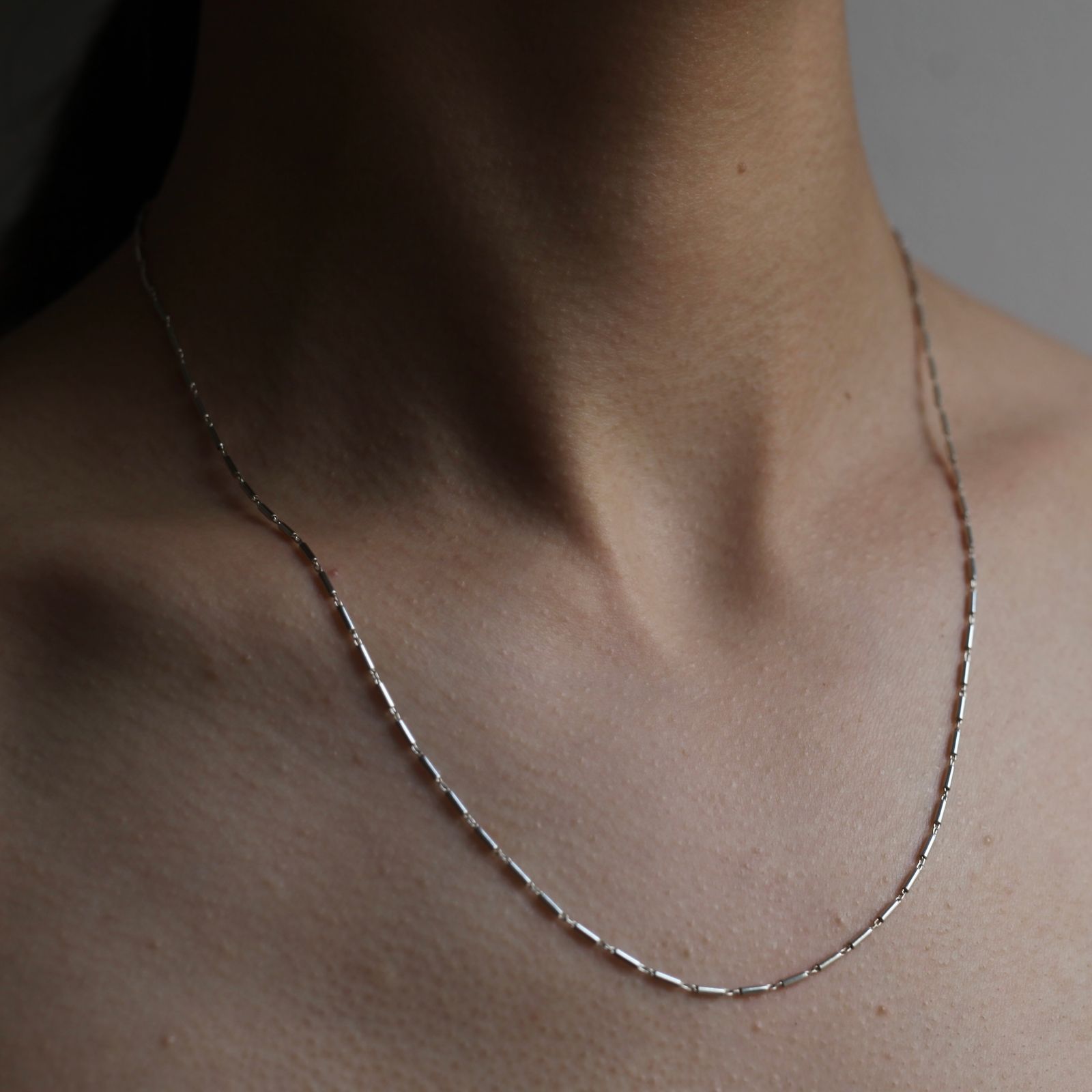 【お取り寄せ注文可能】Cylinder Bar ＆ Link Chain_Plain(SILVER)