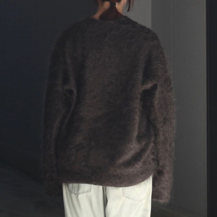 【残り一点】Cashmere Shaggy Knit V Neck Cardigan