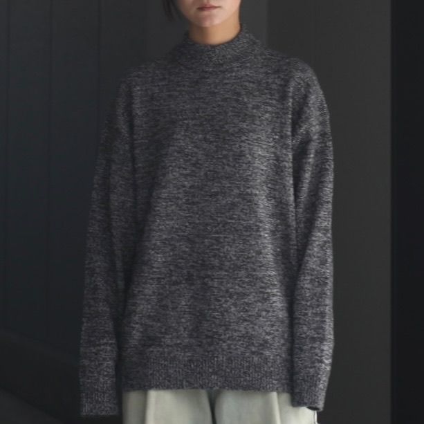 ATON - 【残り一点】Baby Wool Mouline Mockneck Sweater | ACRMTSM ONLINE STORE