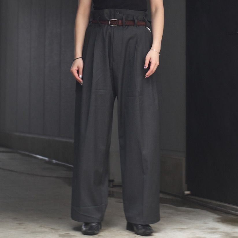 【残り一点】Wool Blend Wide Straight Trousers