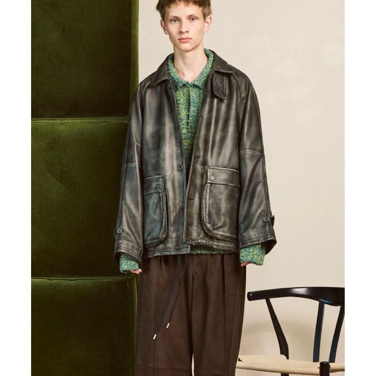 【残り一点】Sheep Leather Front Button Single Blouson