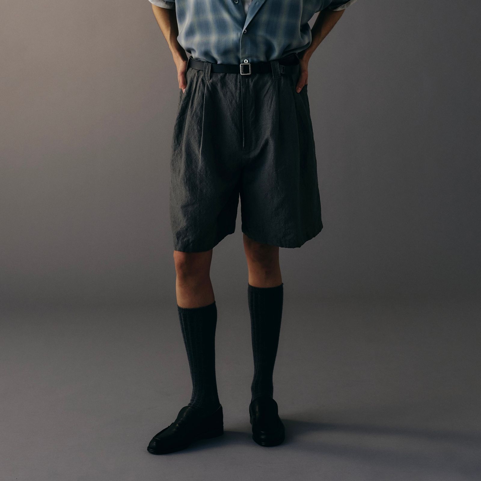 【残り一点】Wool Linen 3Pleated Shorts