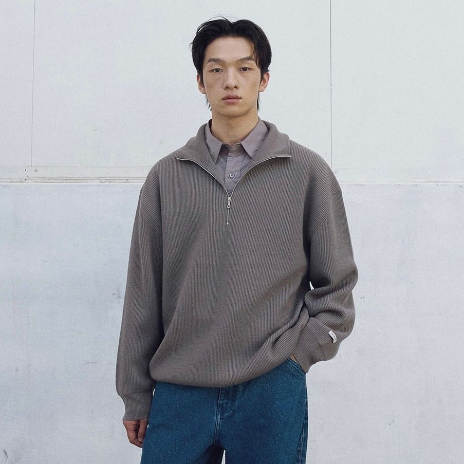 【残り一点】Volume Half Zip Up Knit