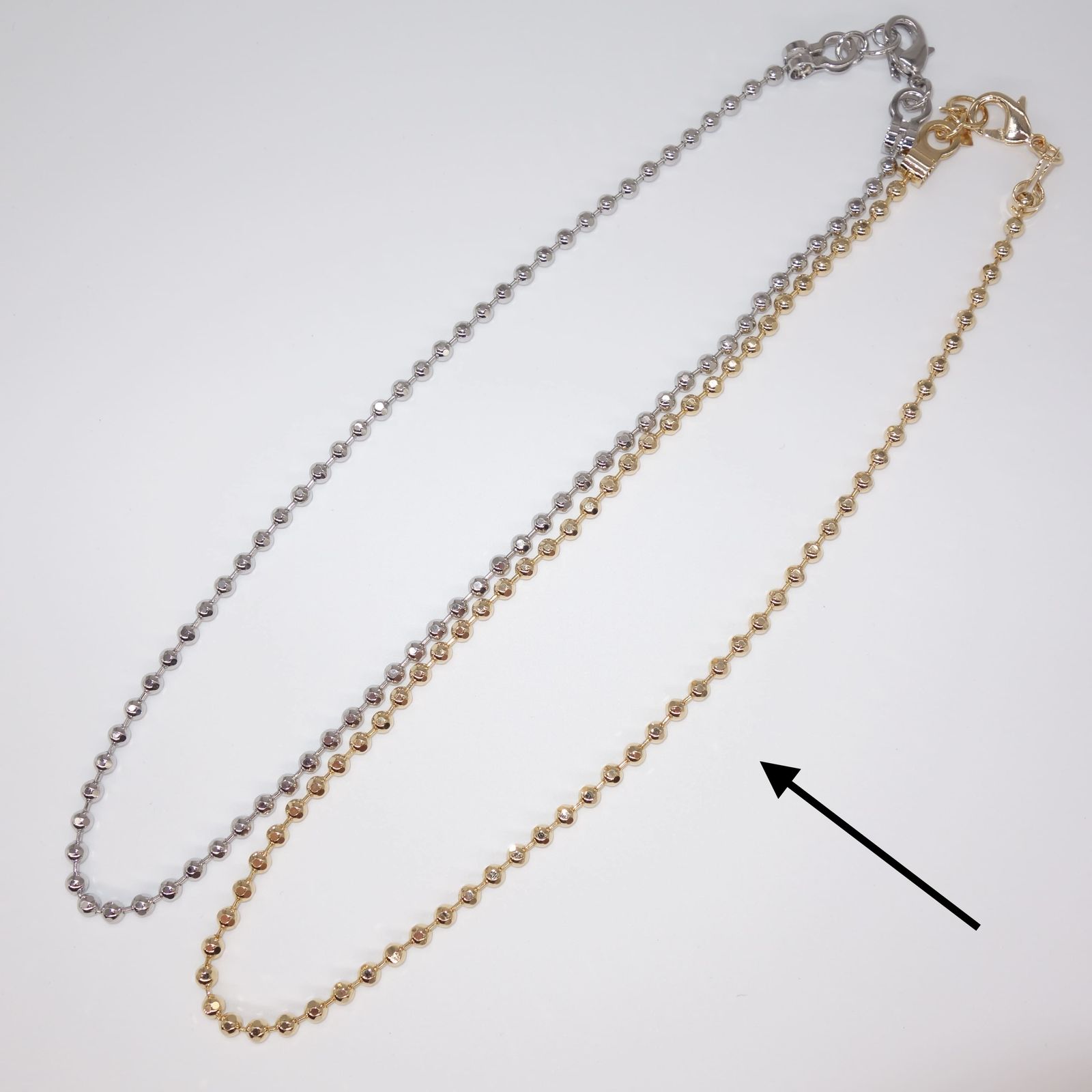 【残りわずか】Cutting Ball Necklace(GOLD)