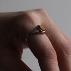 【残り一点】Signet Oval Ring S(TIGER EYE)