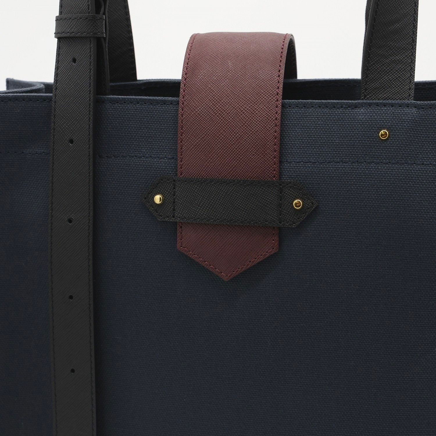 【残り一点】Leather Flap Adjustable Belt Canvas Tote