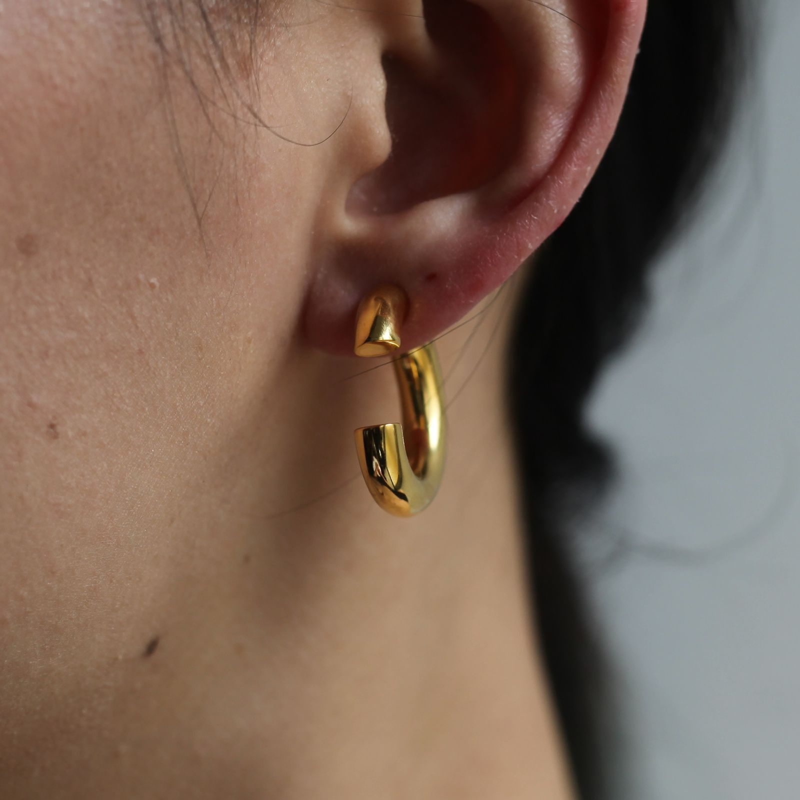 【残り一点】Closer Apart Hoop 2.5cm(GOLD)