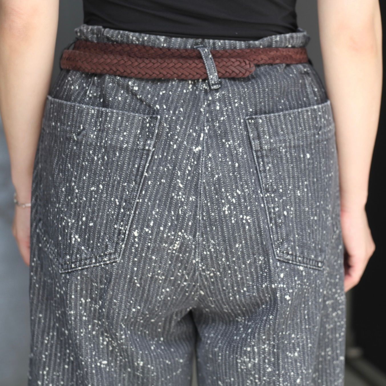 【残り一点】Tuck Baggy Type2(STRIPE DENIM SPLASH VINTAGE WASH)