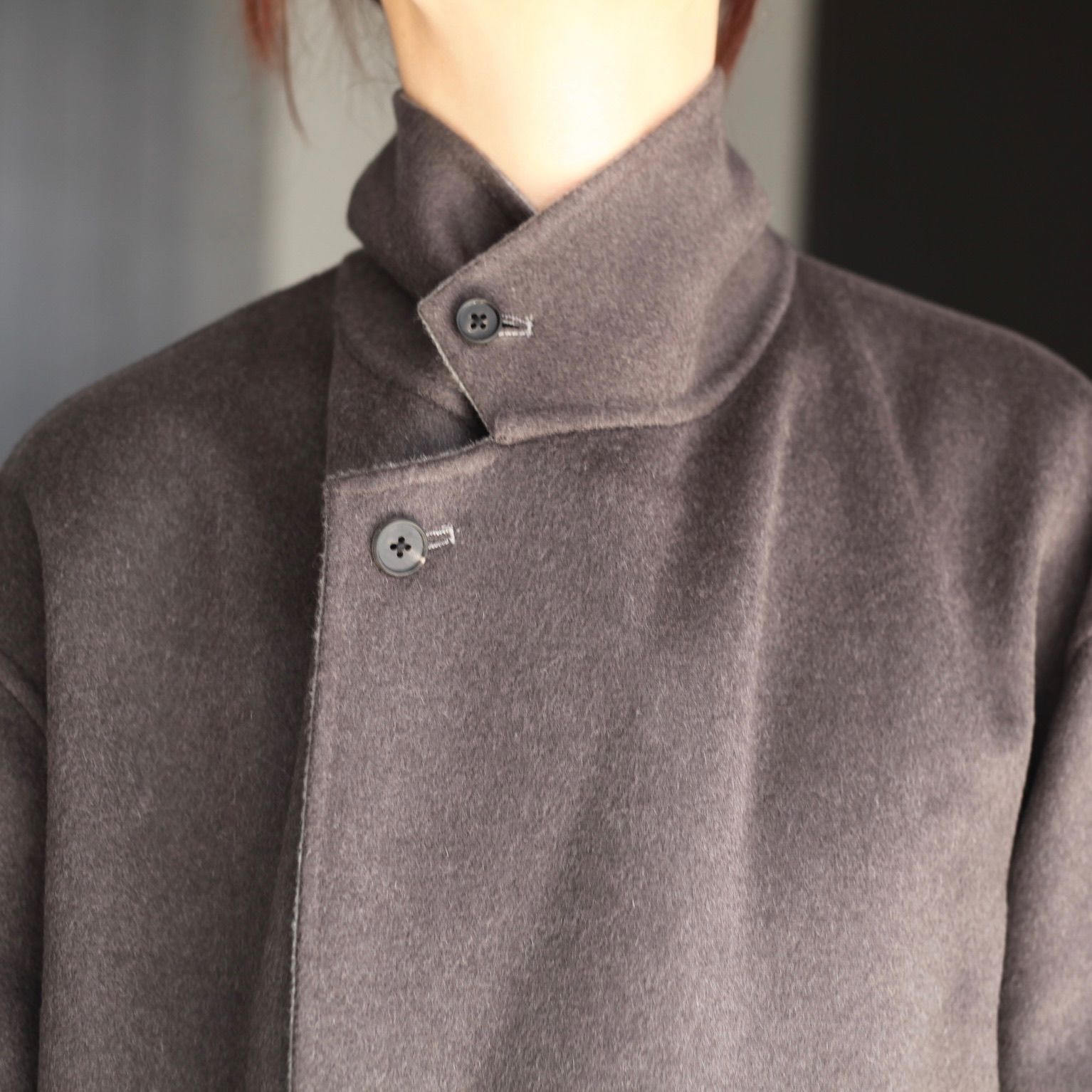 【残り一点】Wool/Cashmere Reversible Notch Lapel Coat