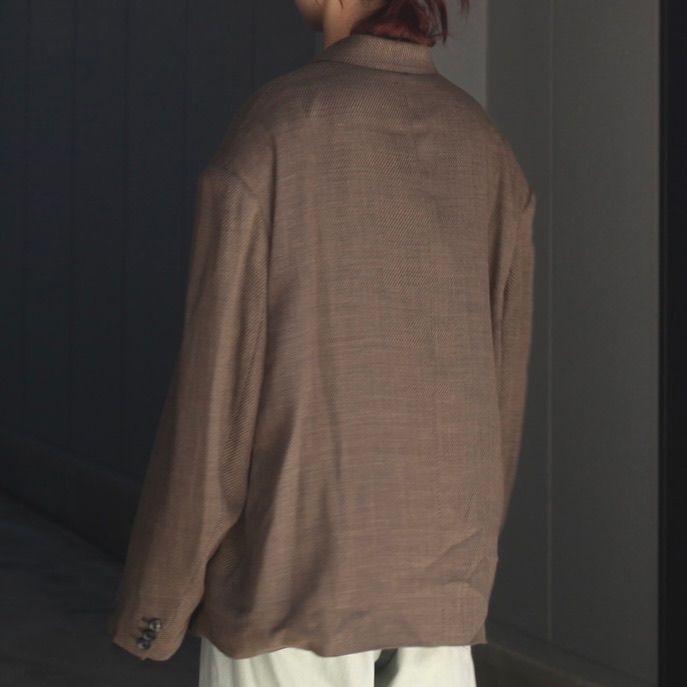 【残り一点】Round Big Shoulder Wool Serge Jacket