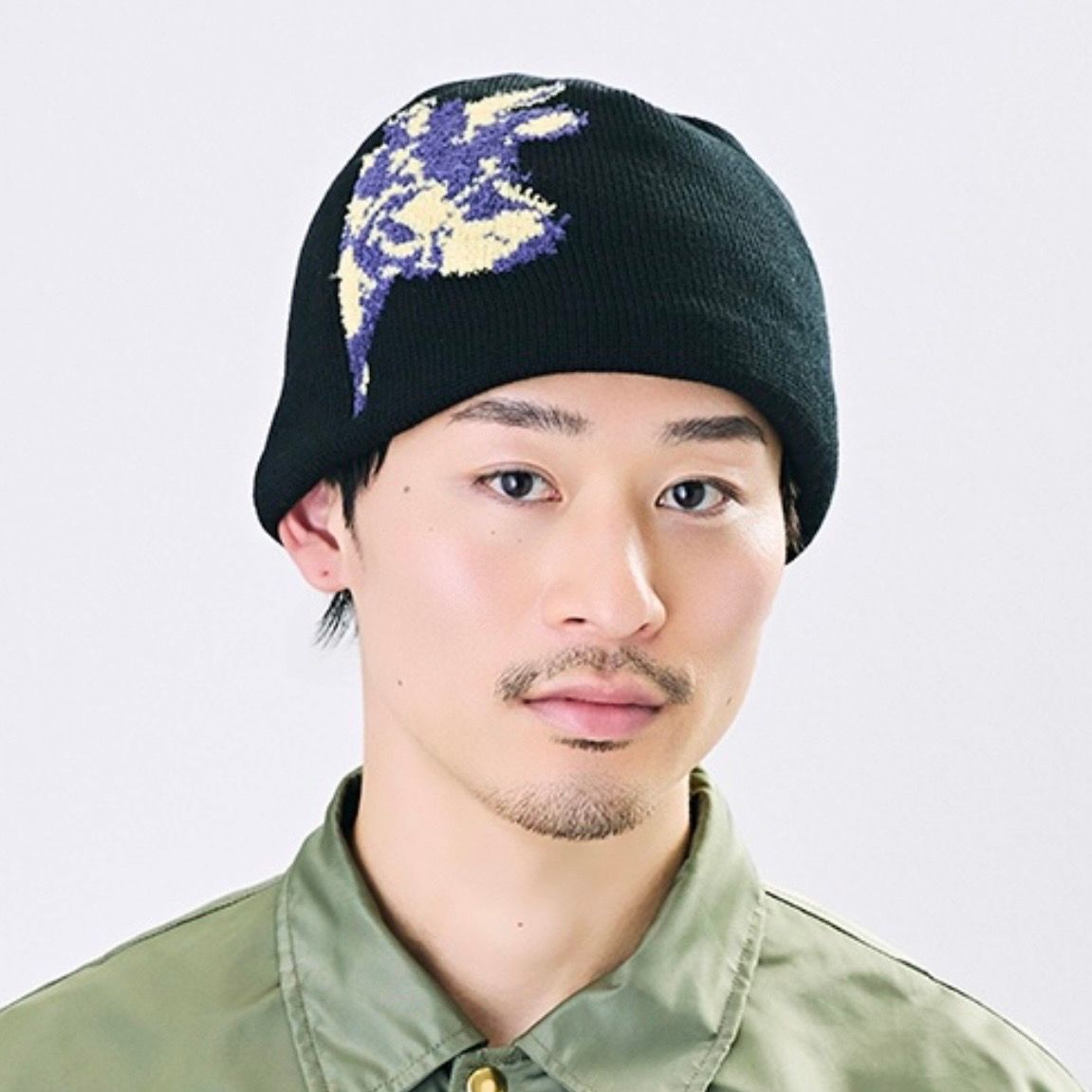 【残り一点】Cow Motif Jacquard Beanie
