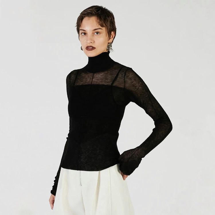 【残り一点】Soft High Gauge Panel Knit