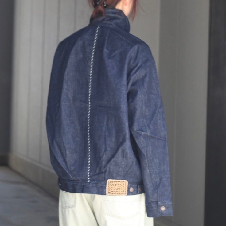 【残り一点】12.5OZデニムブルゾン(ONE WASH)