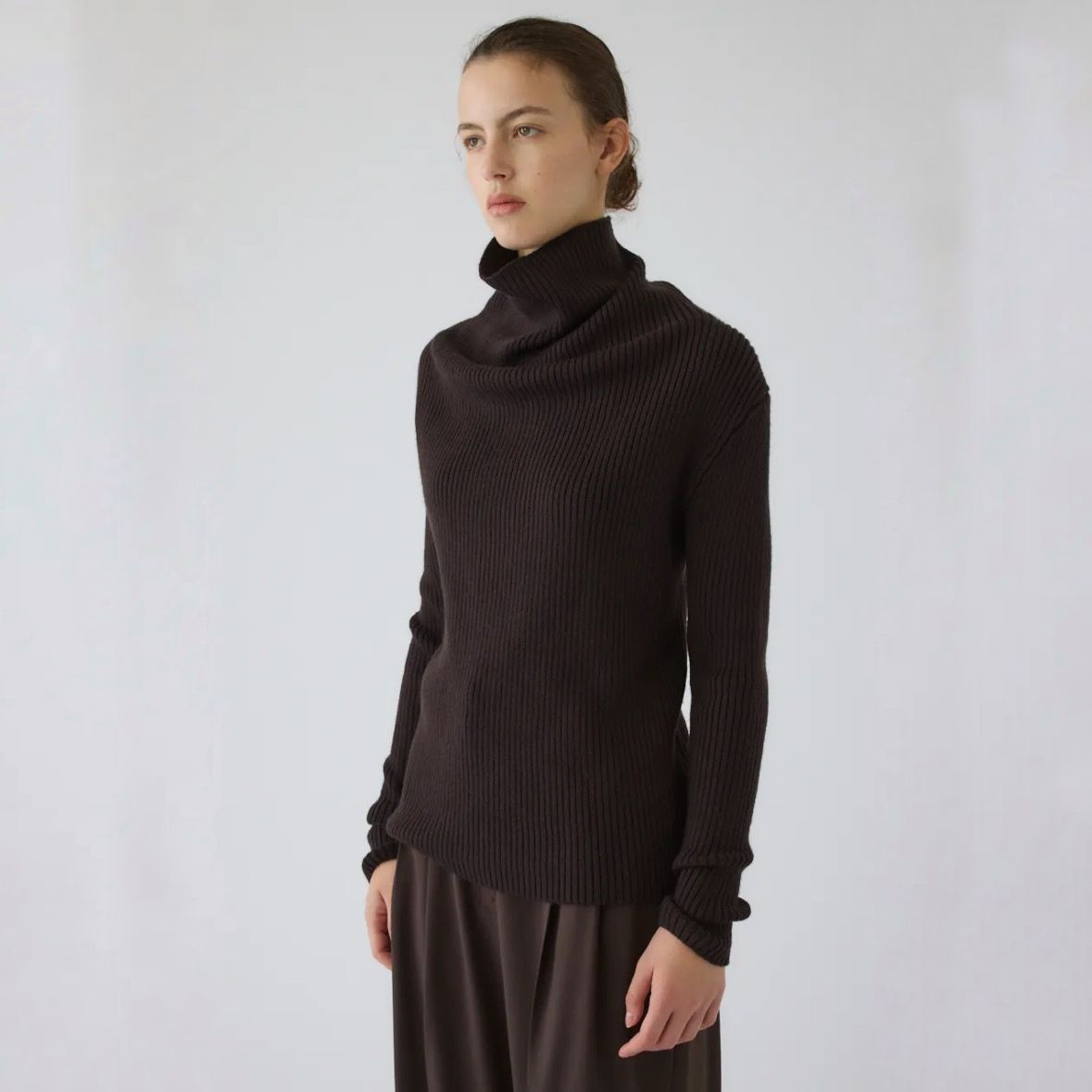 【残り一点】Back Shoulder Rib Knit Tops
