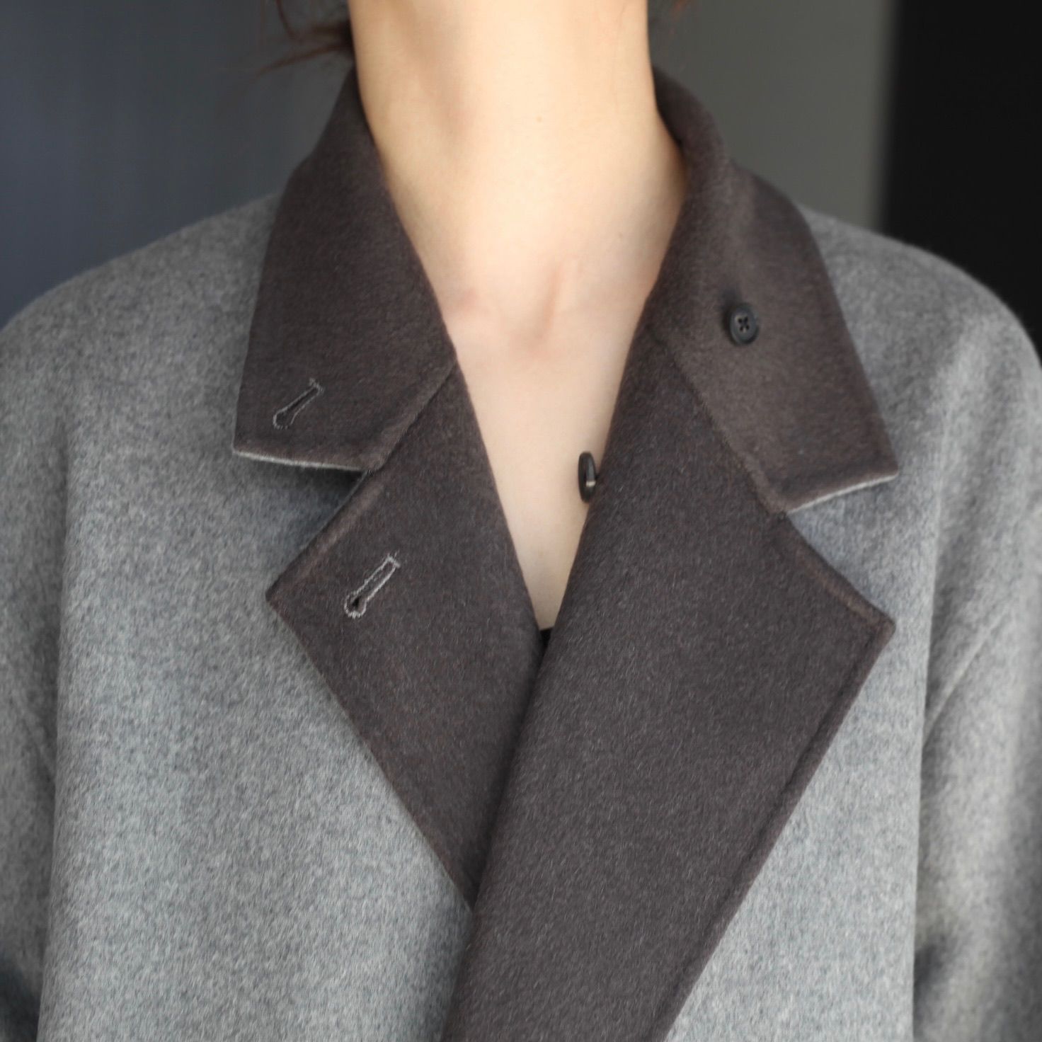 【残り一点】Wool/Cashmere Reversible Notch Lapel Coat