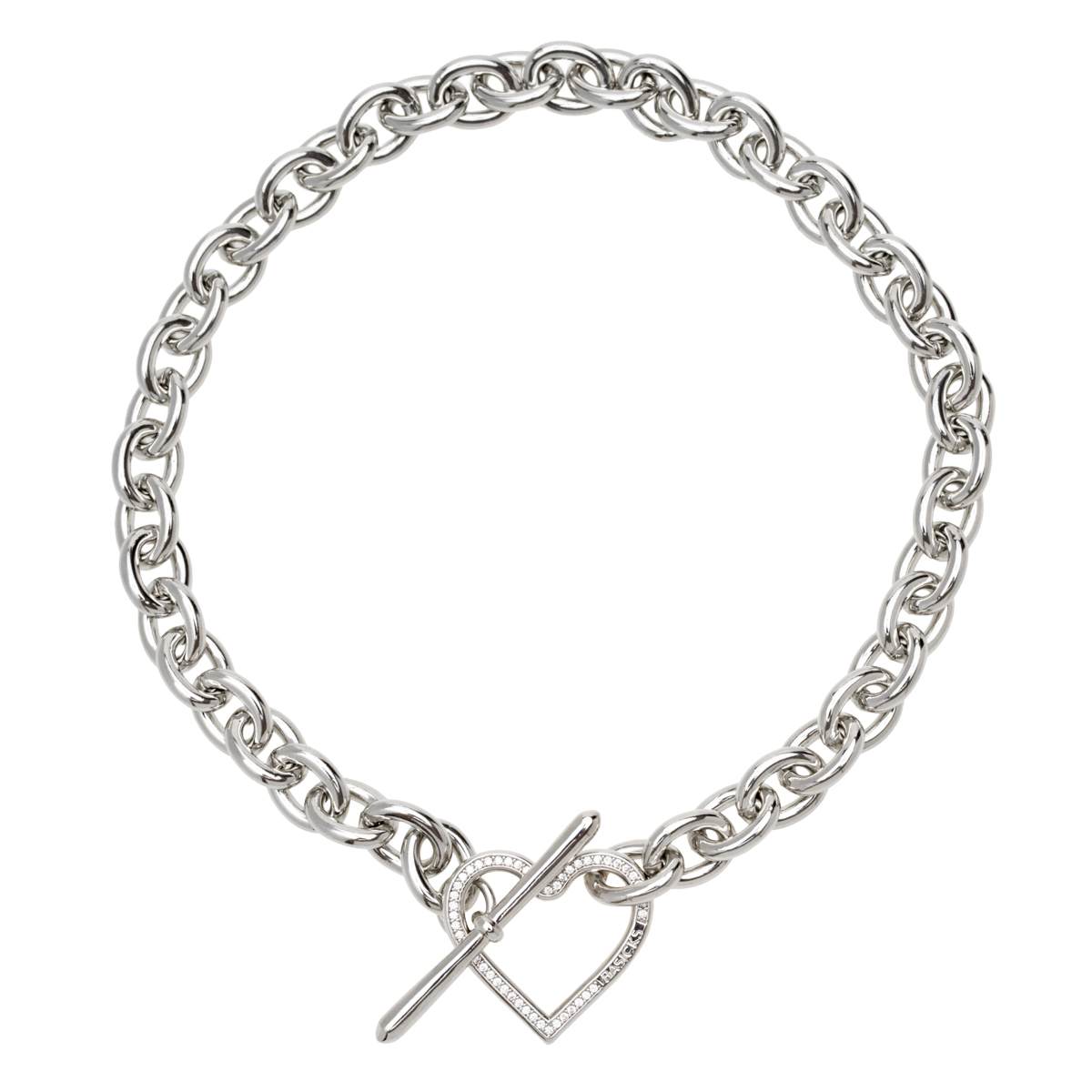 【残りわずか】Heart Link Flow Necklace(SILVER)