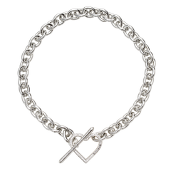 【残りわずか】Heart Link Flow Necklace(SILVER)
