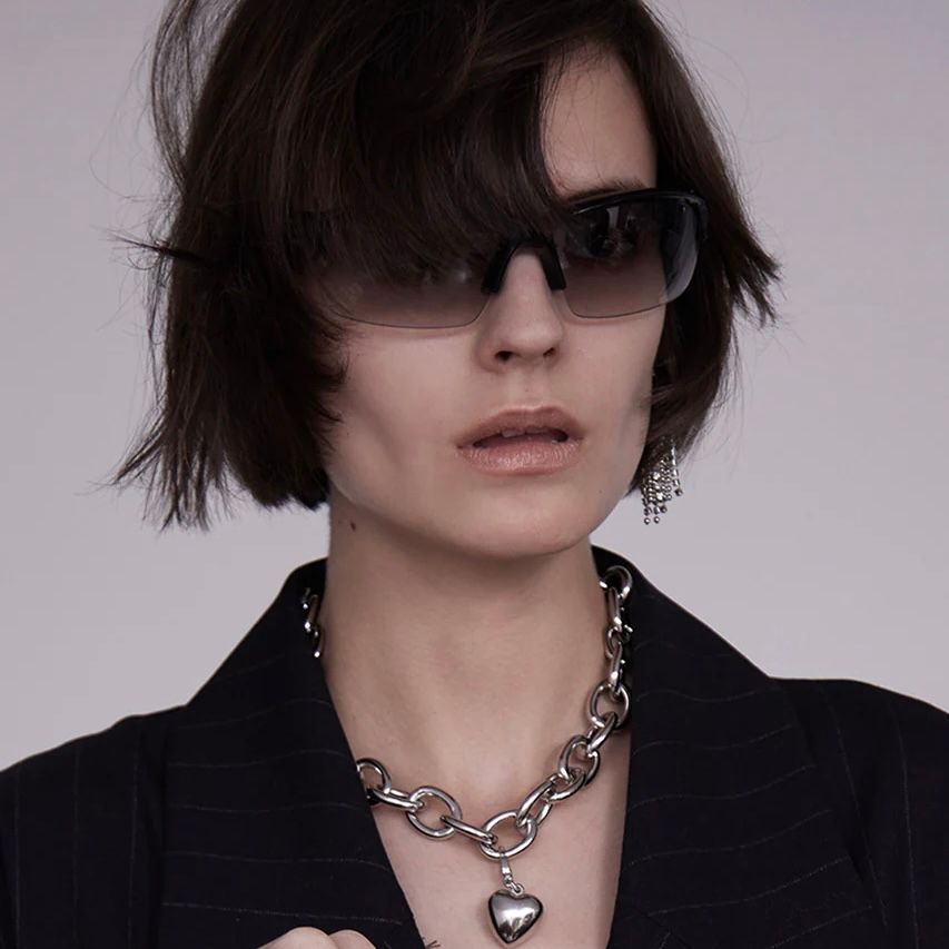 【再販売通知受付可能】Big Heart Chain Choker