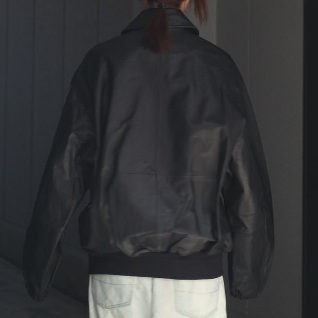 【残りわずか】Leather Zip Short Jacket