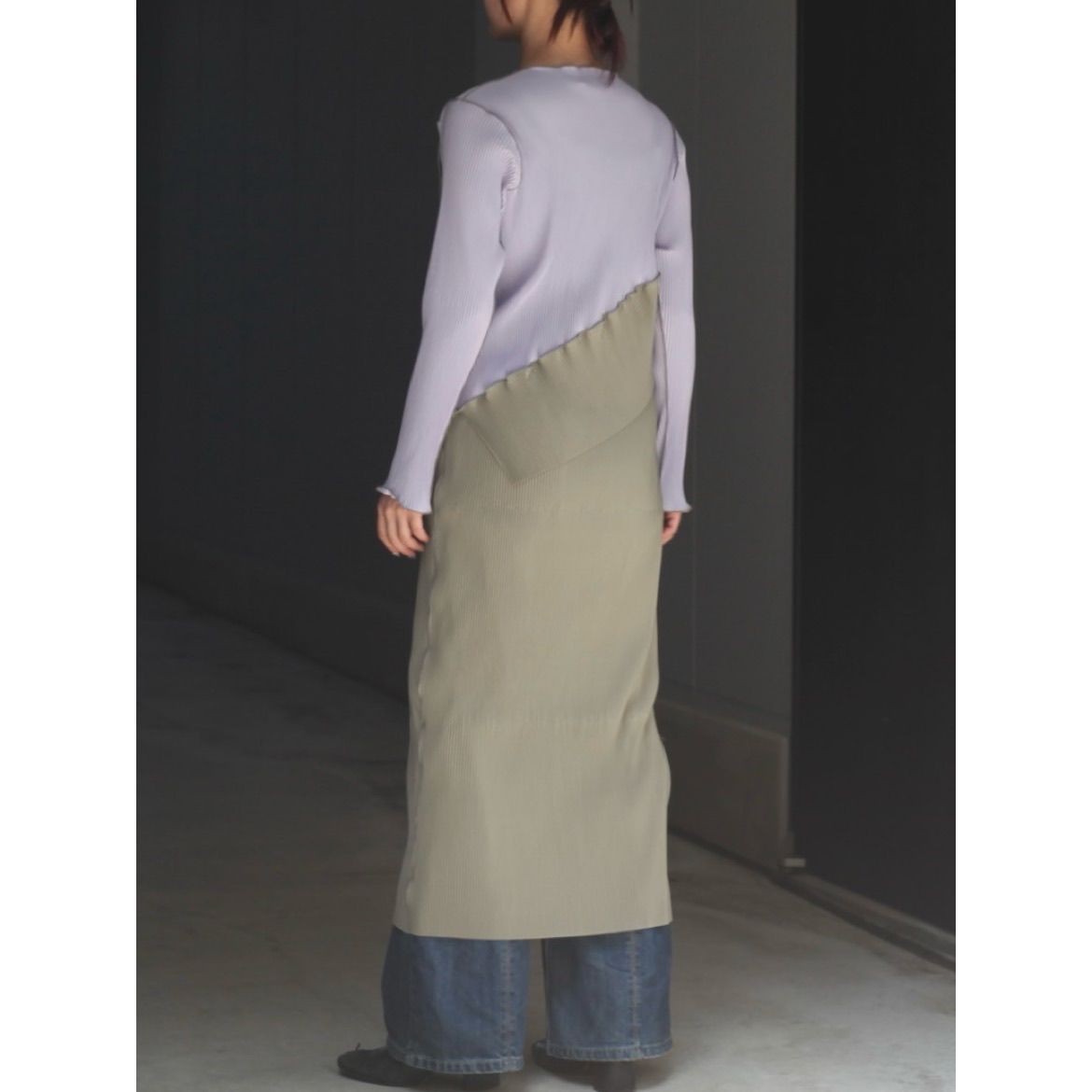 【残り一点】Spiral Wave Long Sleeve Dress