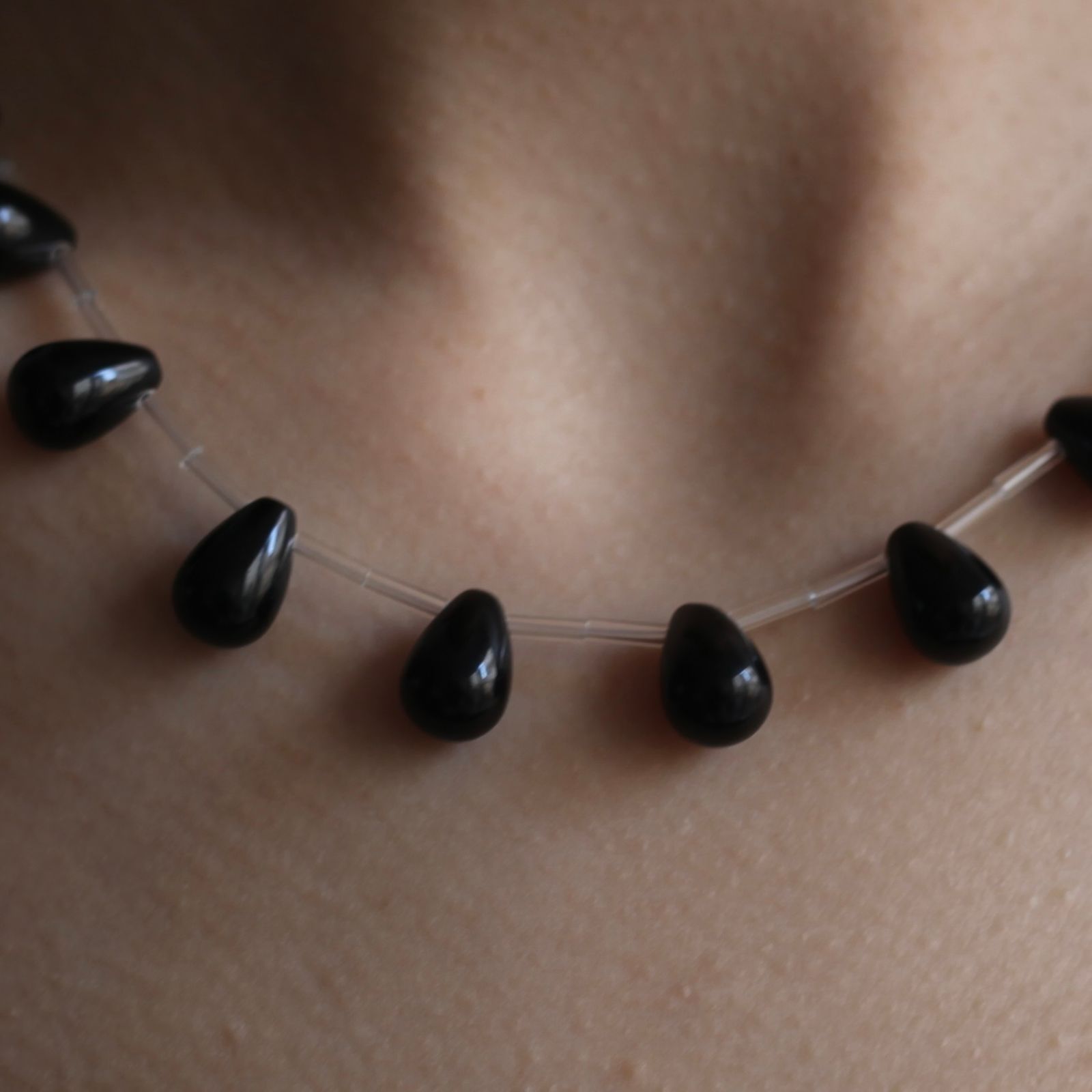 【残り一点】Onyx Drop Necklace