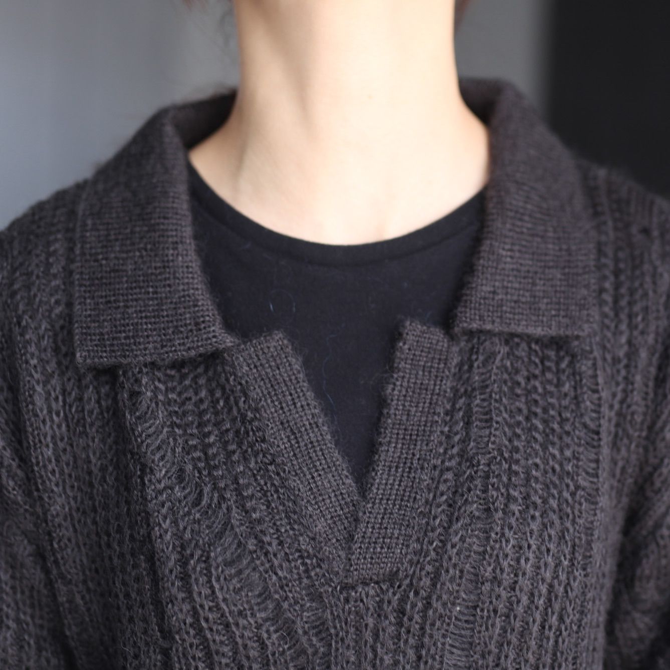 [YOKE] ヨークSTILL BORDER MOHAIR LONG STOLE YOKE/ヨーク/STILL BORDER MOHAIR LONG STOLE | GARDEN
