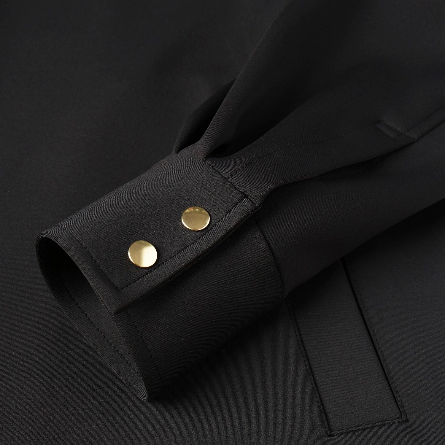 【残り一点】Double Cloth Collarless Dot Button Jacket