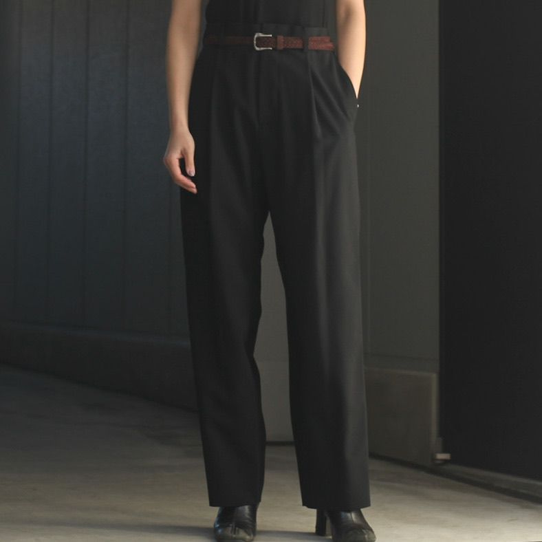 ATON - 【残り一点】High Twist Wool Wide Pants | ACRMTSM