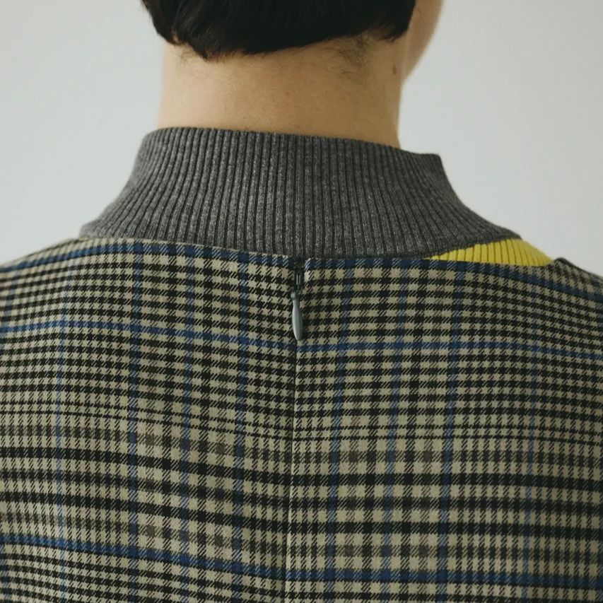 【残り一点】V Design Check Dress
