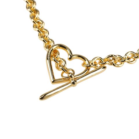 【残りわずか】Heart Necklace_Small Link(GOLD)
