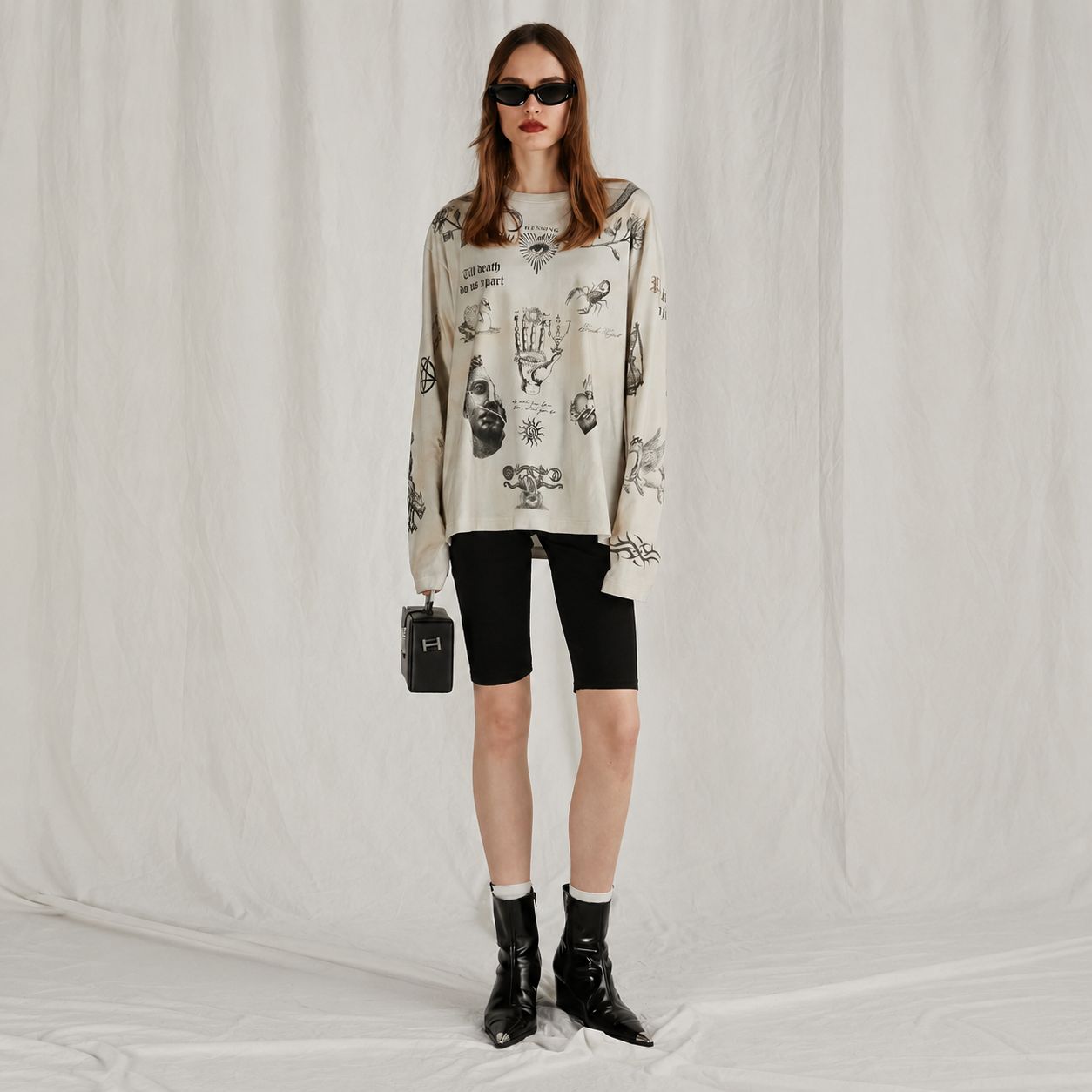 【残り一点】Tatoo Printed Long Sleeve Tee