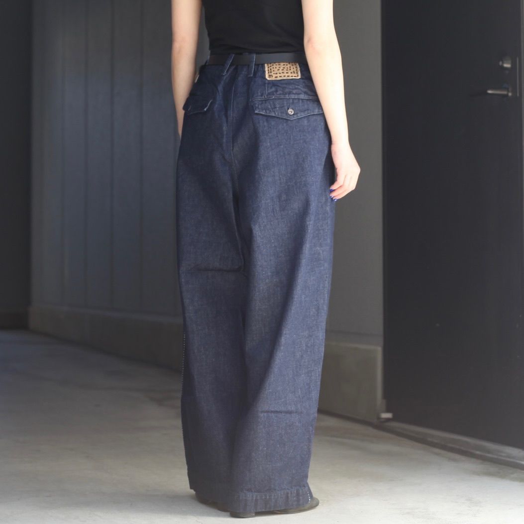 【残り一点】12.5OZワイドデニムパンツ(NO PRINT_ONE WASH)