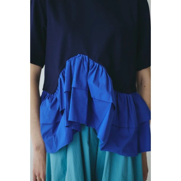 【残り一点】Frill Hem Ponte Tops