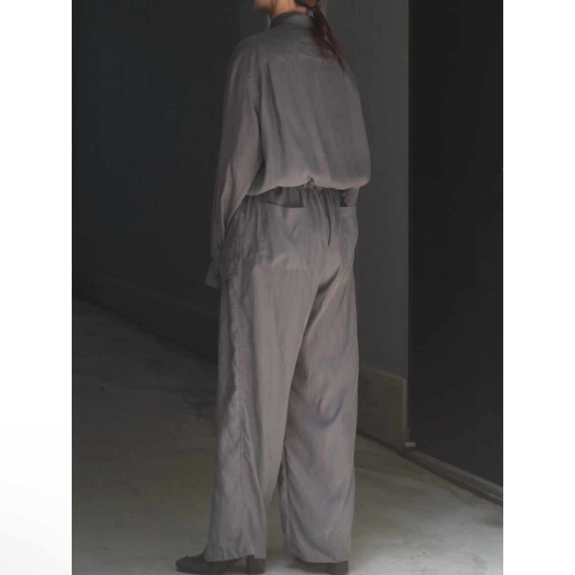 YOKE Cupro Jump Suit Grey | HAVEN