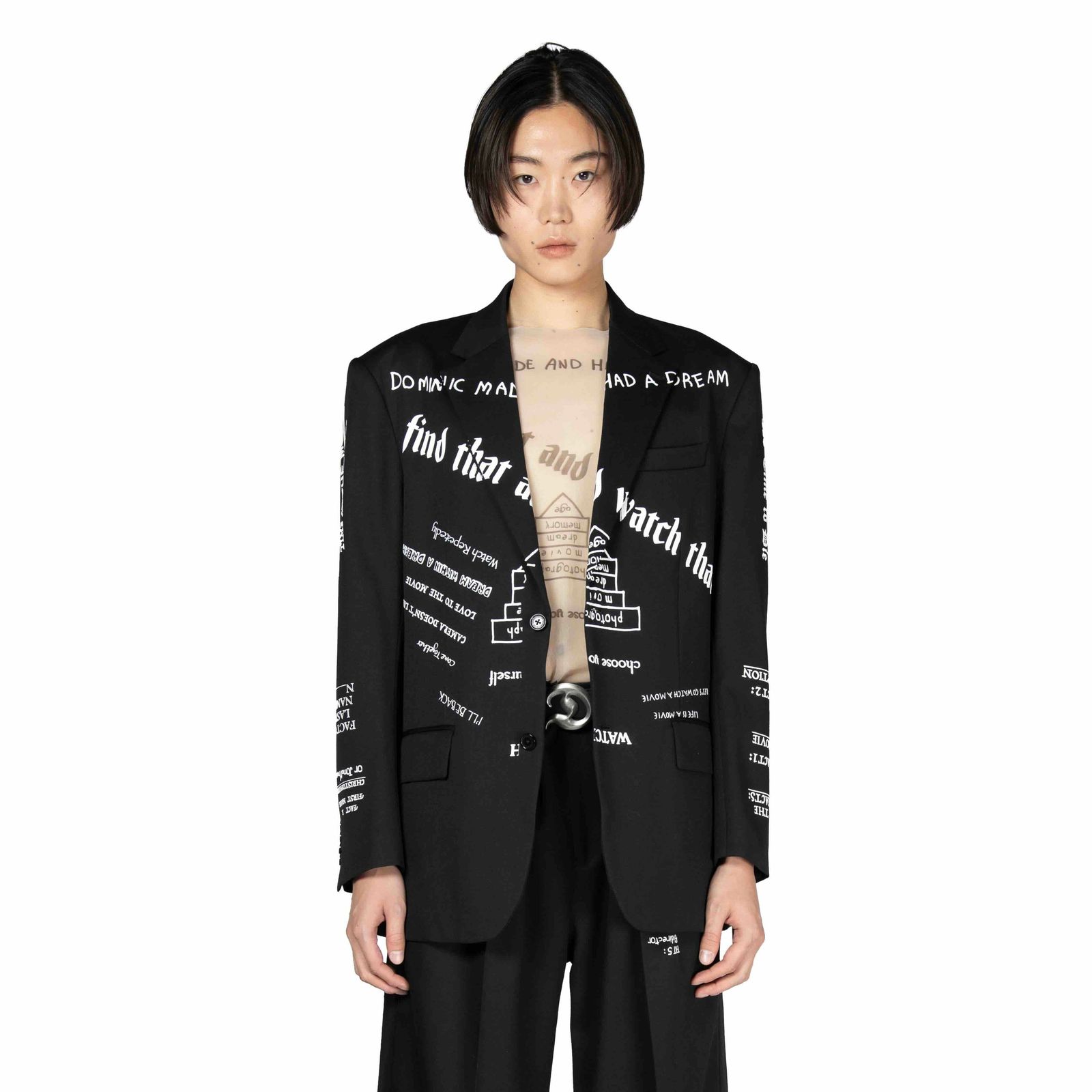 【残り一点】"TATTOO" Printed Tailored Jacket
