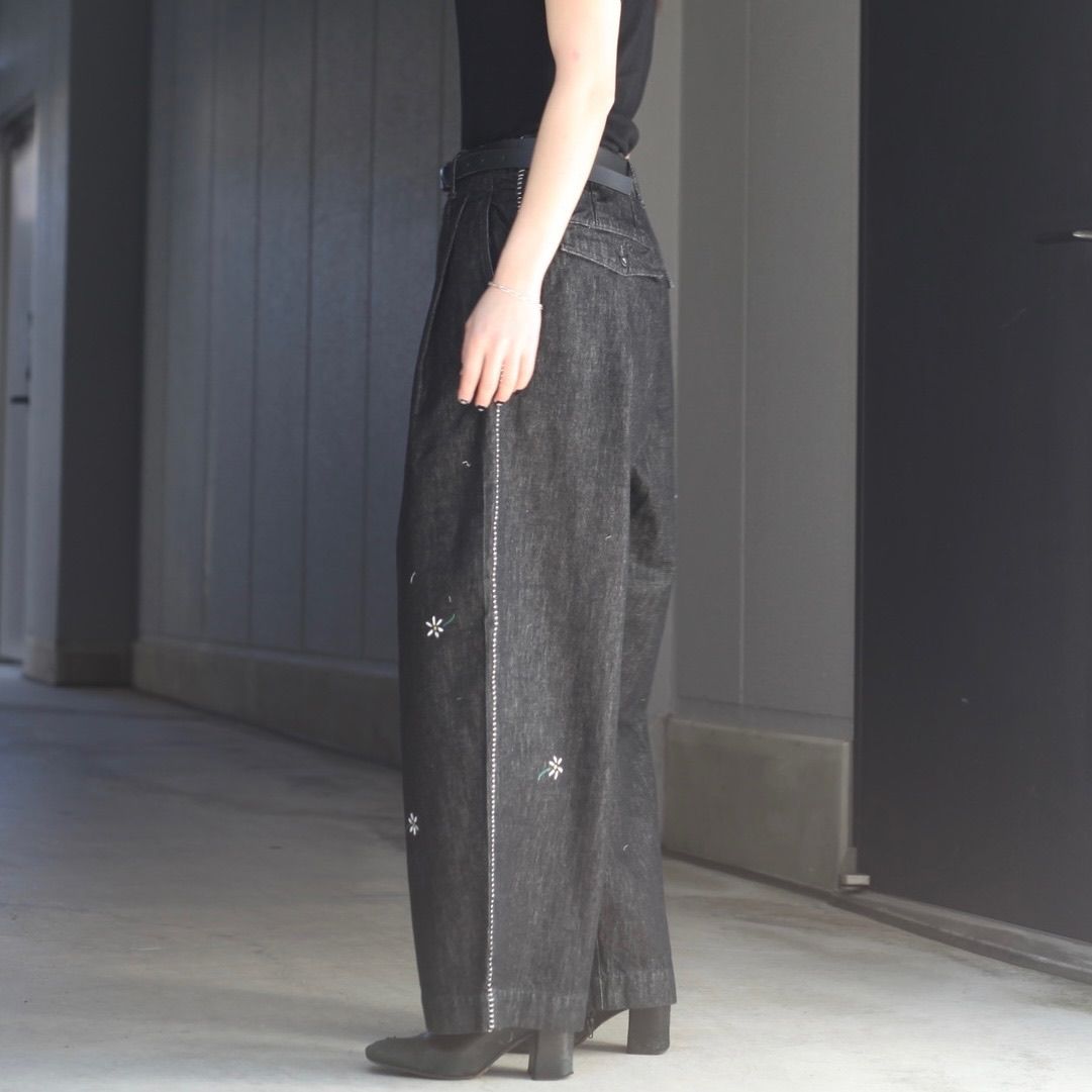 【残り一点】12.5OZワイドデニムパンツ(PRINTED_ONE WASH)