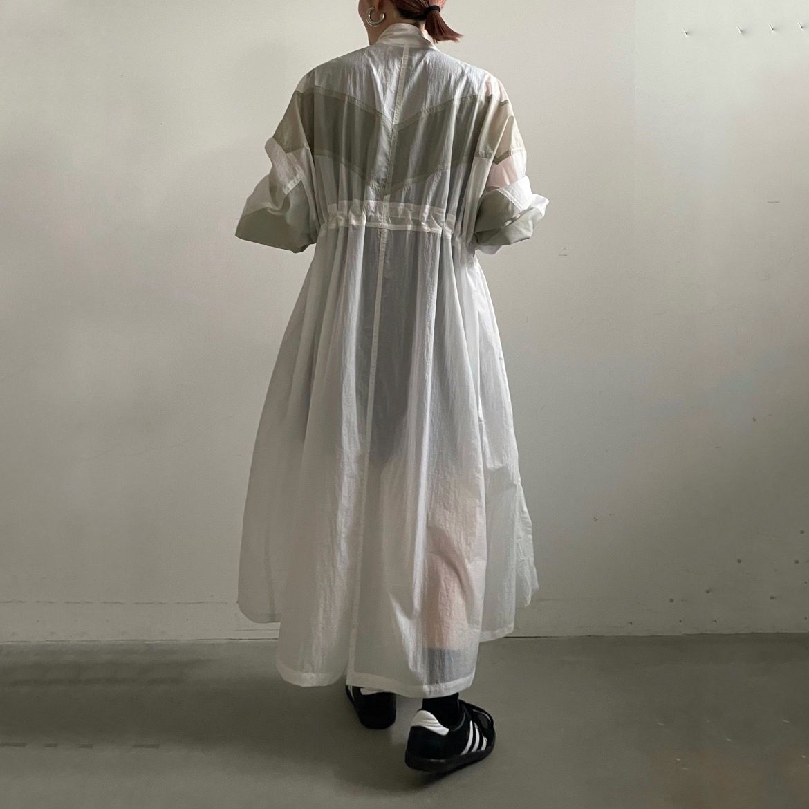 【残り一点】Sheer Drawstring Over Coat