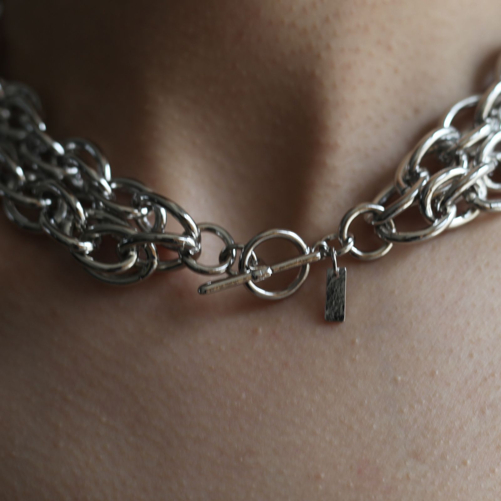 【残りわずか】W Chain Necklace(SILVER)