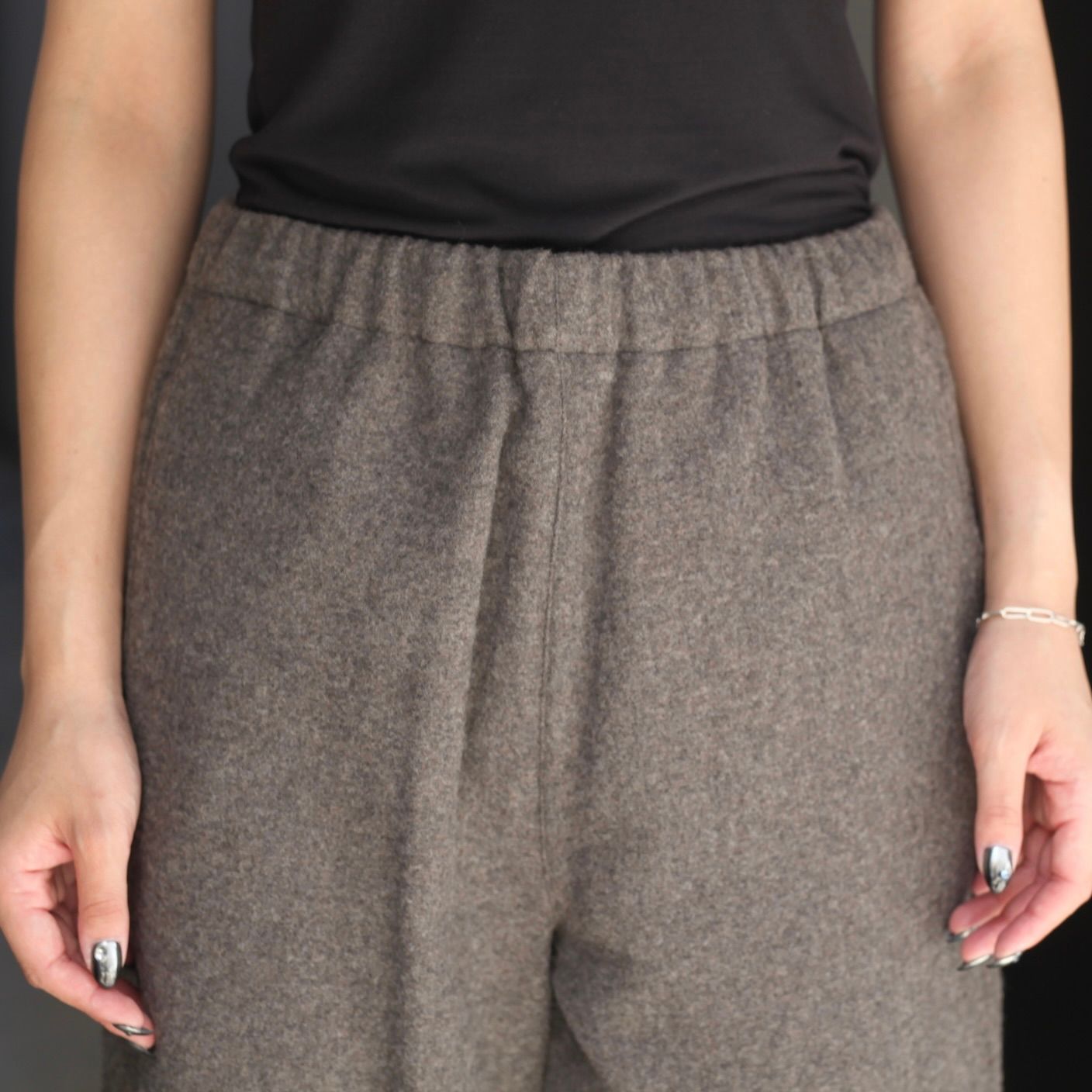 【残り一点】Wool/Cashmere Fleece Easy Twist Trousers