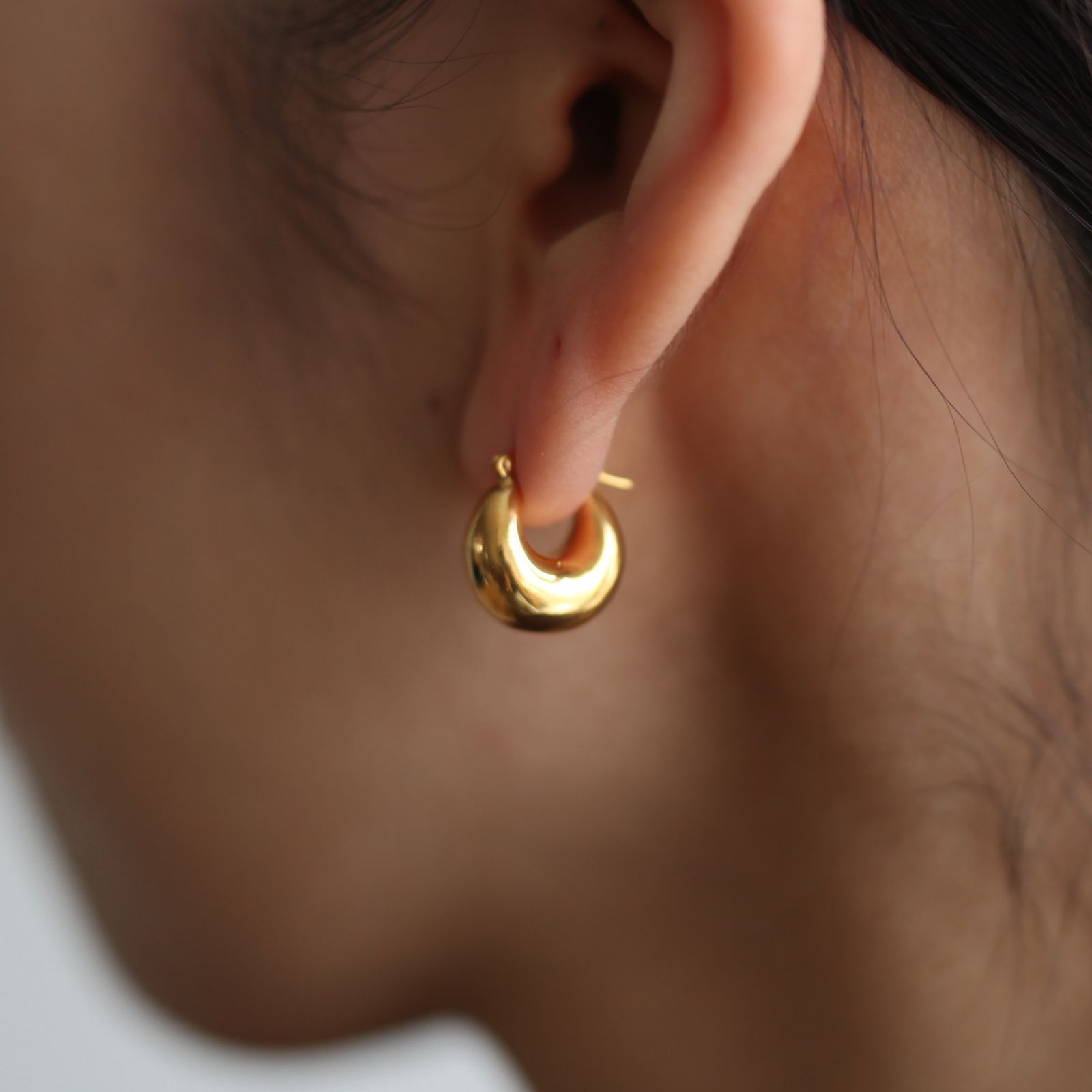 再入荷 Preek PREEK(プリーク) MOON HOOP EARRINGS ムーンフープ