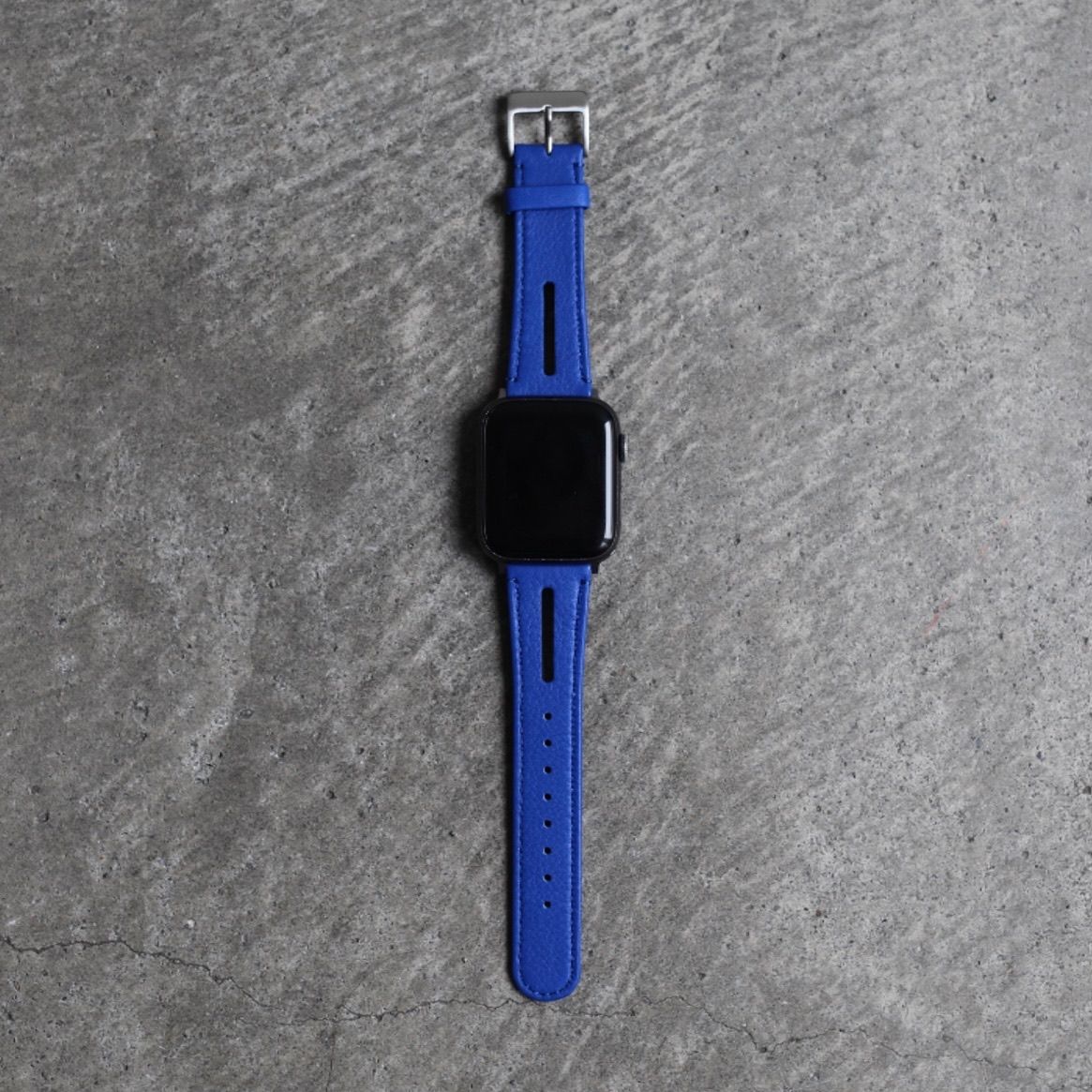 【残り一点】レザーハイブリッドバンド for Apple Watch(LAPIS BLUE)