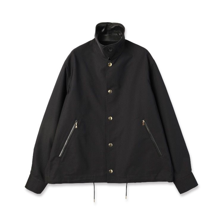 【残り一点】Chambray Gabardine Dot Button Coach Jacket