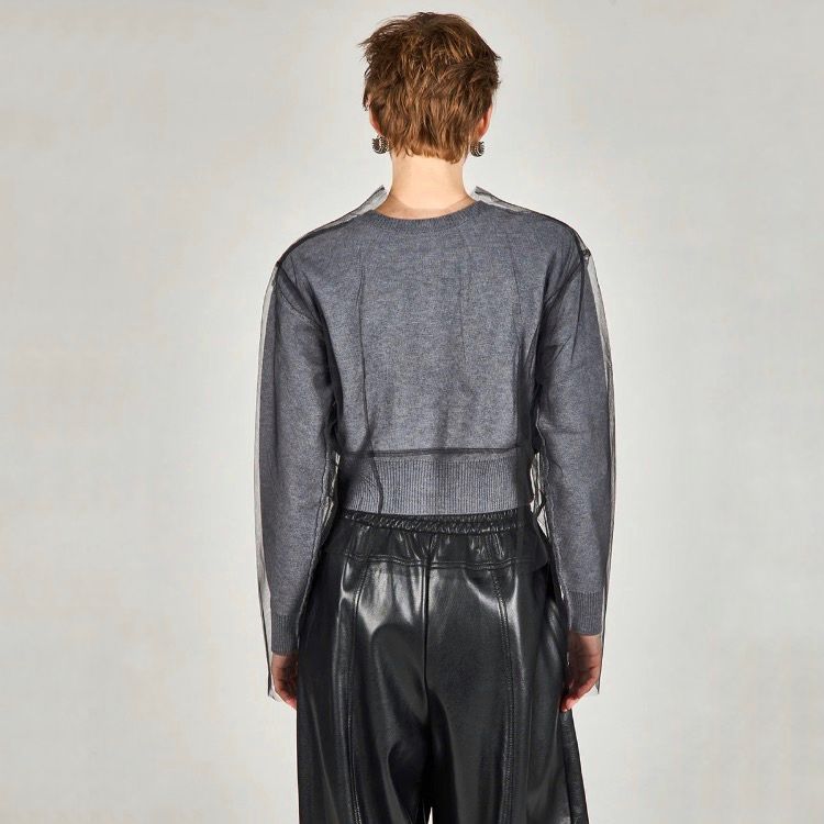 【残り一点】Reversible Tulle Knit Cardigan