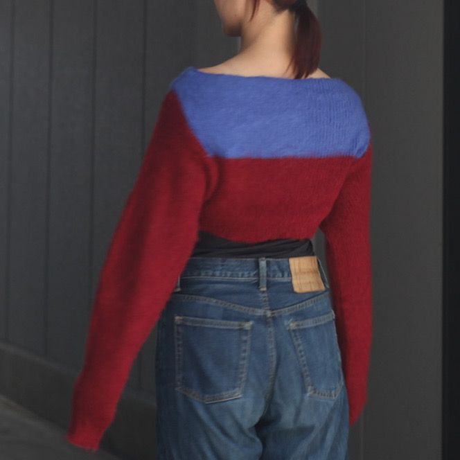 【残り一点】Fuzzy Short Knit