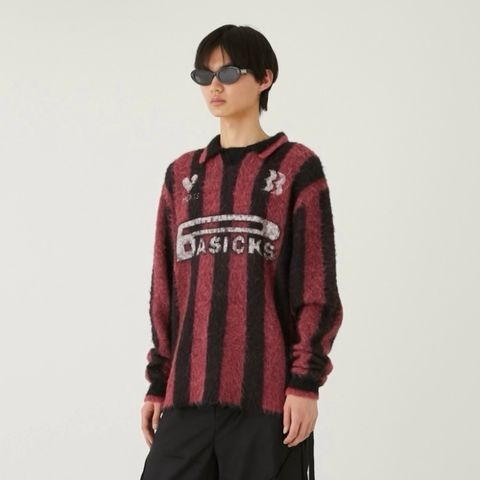 【残り一点】2way Football Stripe Knit