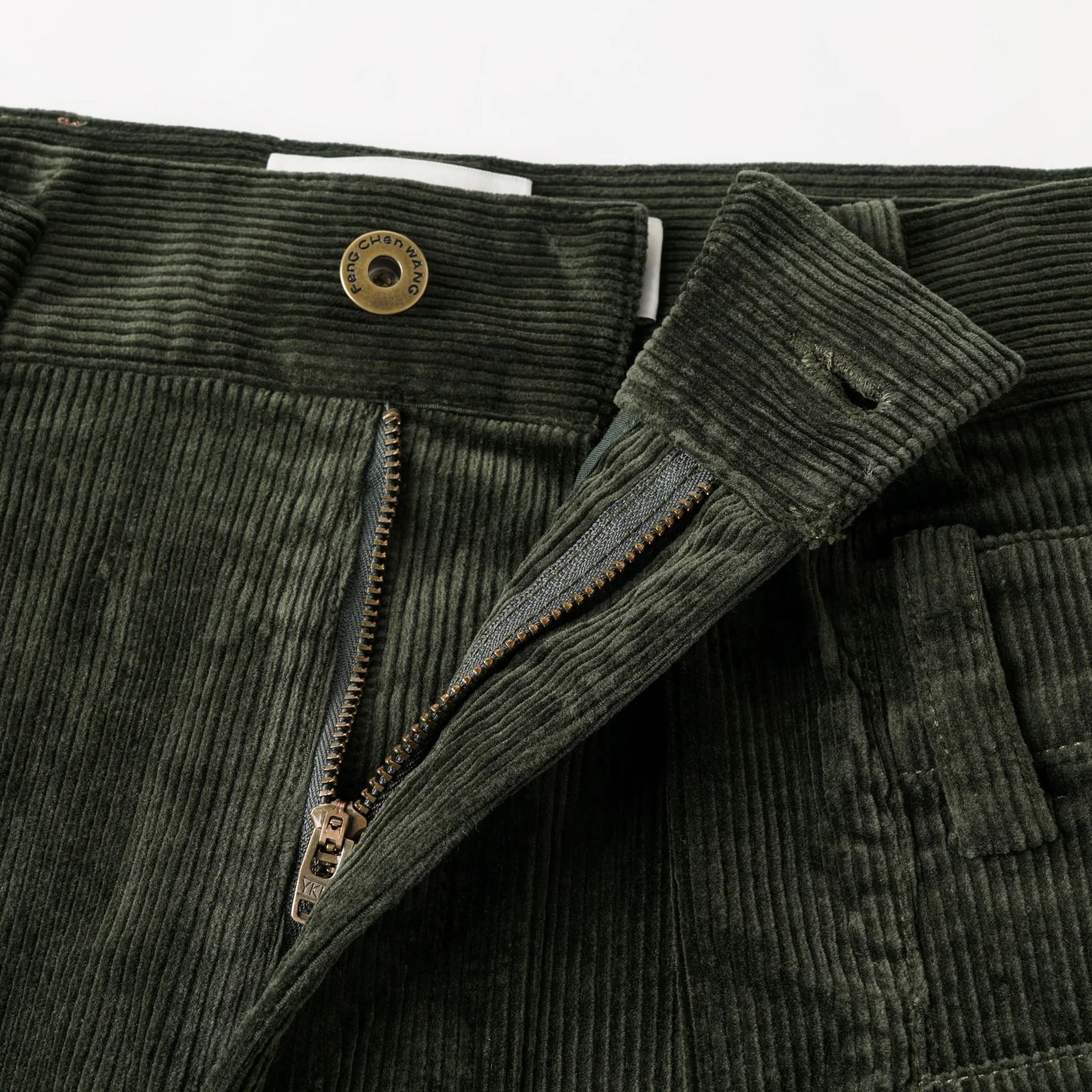 【残り一点】Green Washed Corduroy Deconstructed Pants