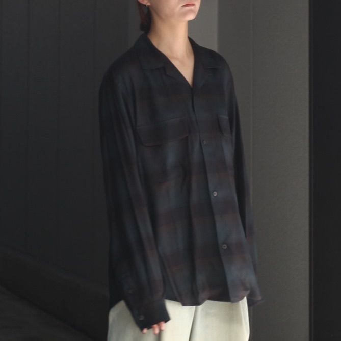 【残り一点】Plaid Open Collar Shirts