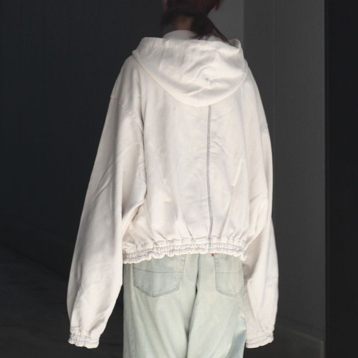 【残り一点】Washed Ordinary Old Style Zip Hoodie With No Effect