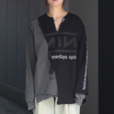 【残り一点】Bootleg Layered Crew Sweat(A MAN'S SHADOW)