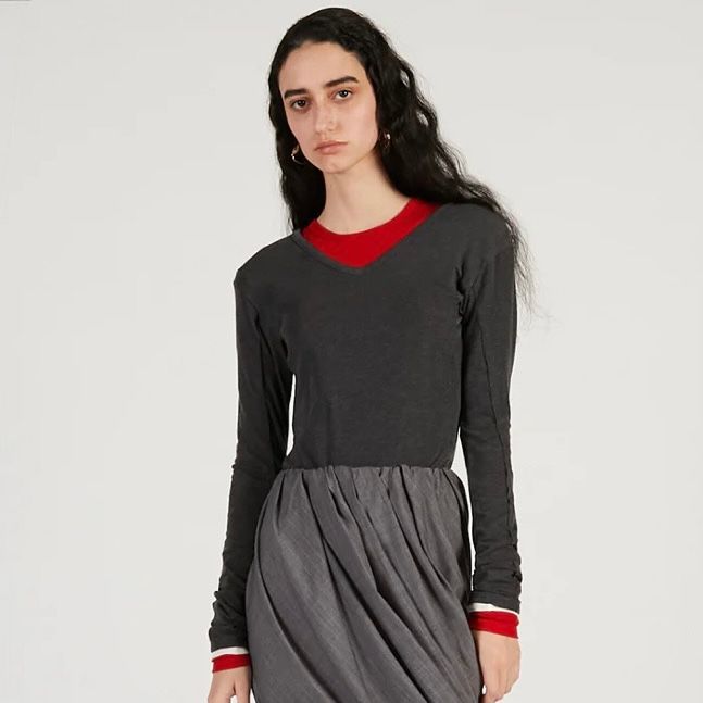 【残り一点】ダブルネックレイヤードトップ